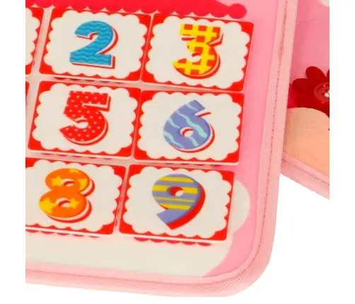 Sensorā sensorā montessori manipulatīvā dēļa mugursomas somiņa rozā krāsā
