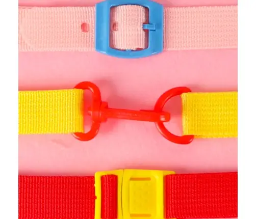 Sensorā sensorā montessori manipulatīvā dēļa mugursomas somiņa rozā krāsā
