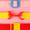 Sensorā sensorā montessori manipulatīvā dēļa mugursomas somiņa rozā krāsā