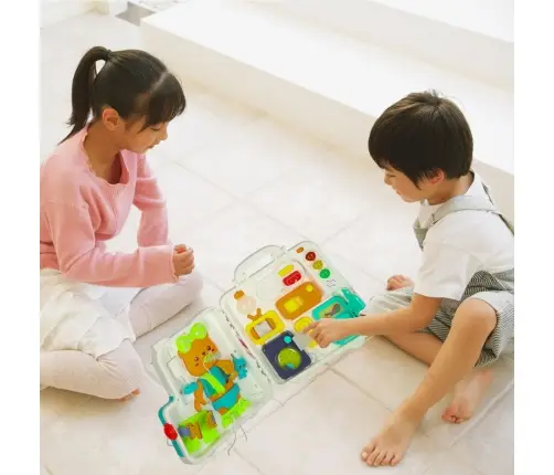 Sensorā montessori manipulatīvā tāfele montessori korpusa pogas lācītis XXL gaisma skaņa