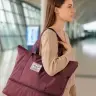 Ceļojumu soma uz riteņiem saliekama ceļojumu plaša 3 izmēri violeta
