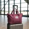 Ceļojumu soma uz riteņiem saliekama ceļojumu plaša 3 izmēri violeta