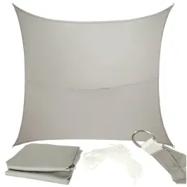 LUARO ūdensnecaurlaidīga dārza terases saulessarga bura 4x4x4m kvadrātveida pelēka