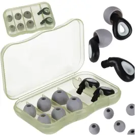 Ausu aizbāžņi silikona aizbāžņi trokšņu samazināšanai 3 izmēru komplekts