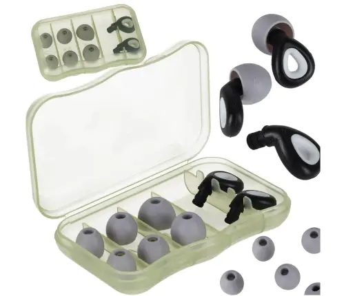 Ausu aizbāžņi silikona aizbāžņi trokšņu samazināšanai 3 izmēru komplekts