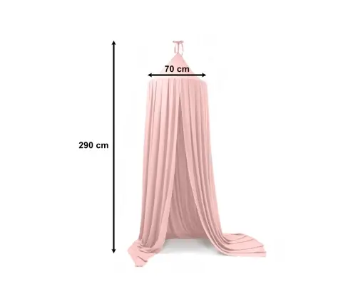 Nojume aizkars tipi telts karājas gaiši rozā krāsā
