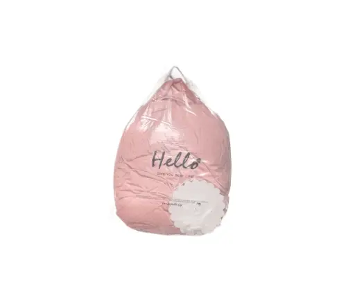 Nojume aizkars tipi telts karājas gaiši rozā krāsā