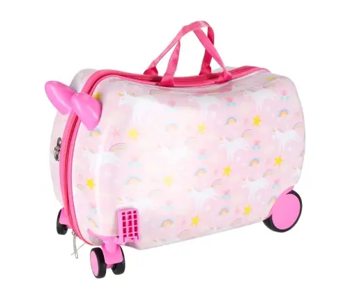 Bērnu ceļojumu koferis uz riteņiem rokas bagāžai vienradzis