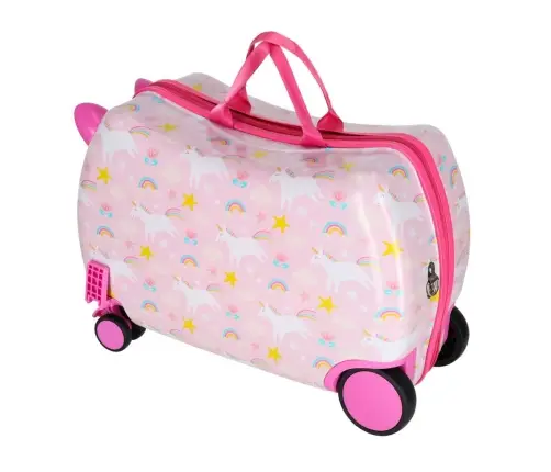 Bērnu ceļojumu koferis uz riteņiem rokas bagāžai vienradzis