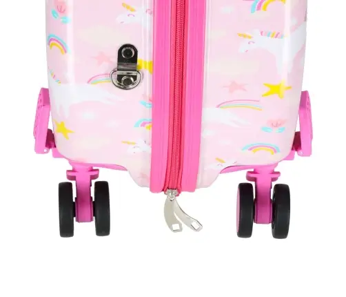 Bērnu ceļojumu koferis uz riteņiem rokas bagāžai vienradzis