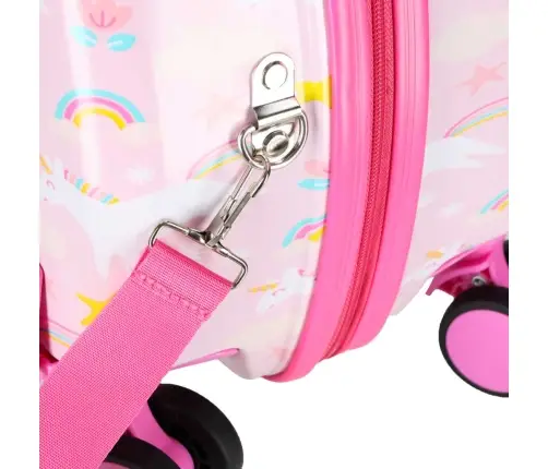 Bērnu ceļojumu koferis uz riteņiem rokas bagāžai vienradzis