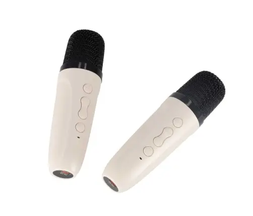 Karaoke komplekts Bluetooth skaļrunis LED RGB 2 mikrofoni USB