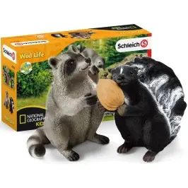 Schleich 42532 Orzechowe Psoty Szop Pracz Skunks Wild Life
