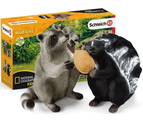 Schleich 42532 Orzechowe Psoty Szop Pracz Skunks Wild Life