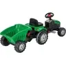 Pilsan Traktor na Pedały z Przyczepką Jeździk z Kierownicą Zielony 07316