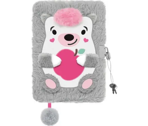 My Little Friend Hedgehog Hairy Diary with padlock A5 96K 8982