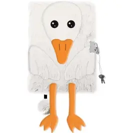 My Little Friend Goose Hairy Diary with padlock A5 96K 9040
