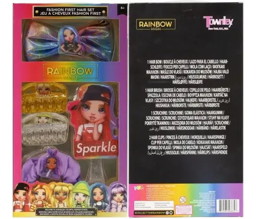 Townley Rainbow High Sparkle Hair Accessories Box Gift Set for Girls RH0019GA