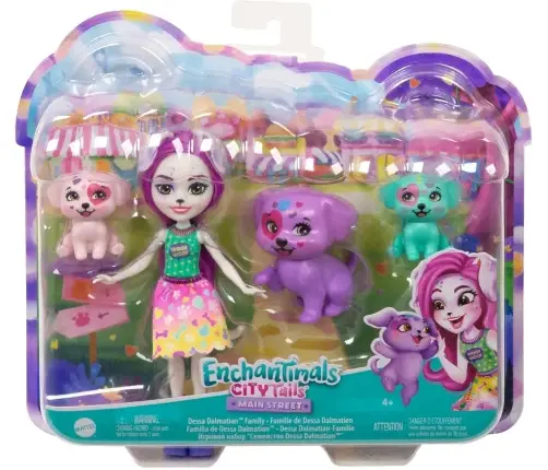 Enchantimals City Tails Main Street Dessa Dalmatian Family HKN14