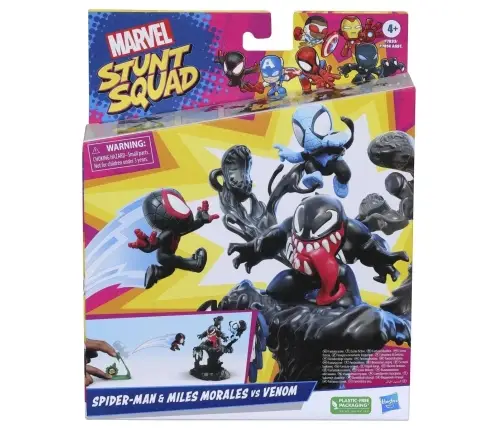 Marvel Stunt Squad Villain Knockdown Spider-Man and Miles Morales vs Venom F7833