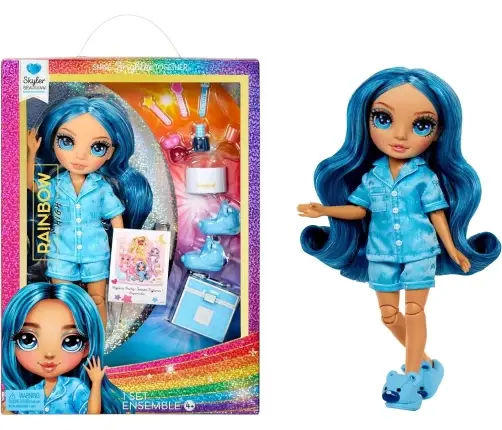 530947-EUC Junior High PJ Party Fashion Doll- Skyler (Blue)