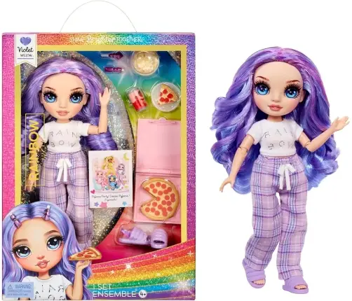 503705-EUC Junior High PJ Party Fashion Doll- Violet (Purple)