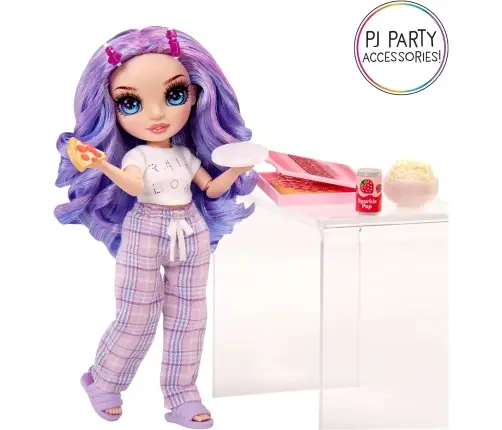 503705-EUC Junior High PJ Party Fashion Doll- Violet (Purple)