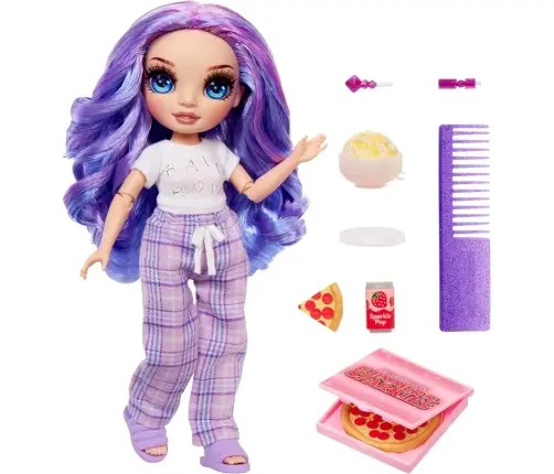 503705-EUC Junior High PJ Party Fashion Doll- Violet (Purple)