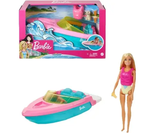 Barbie Boat and Doll Playset GRG30 Mattel