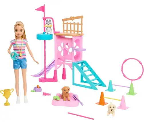 Barbie and Stacie Puppy Obstacle Course HRM10 Mattel