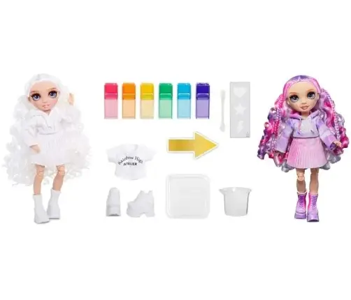 507581-EUC Rainbow High WaterColor & Create - Purple Eyes