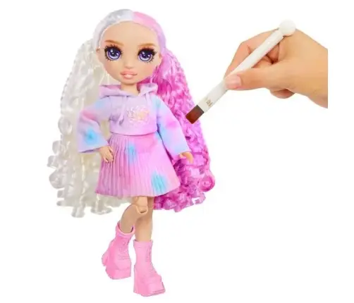 507581-EUC Rainbow High WaterColor & Create - Purple Eyes