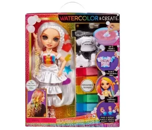 507598-EUC Rainbow High WaterColor & Create - Brown eyes