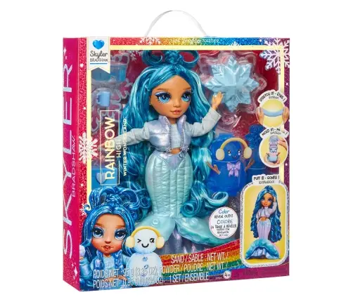 120834-EUC Rainbow High Winter Wonderland Doll- Skyler (Blue)