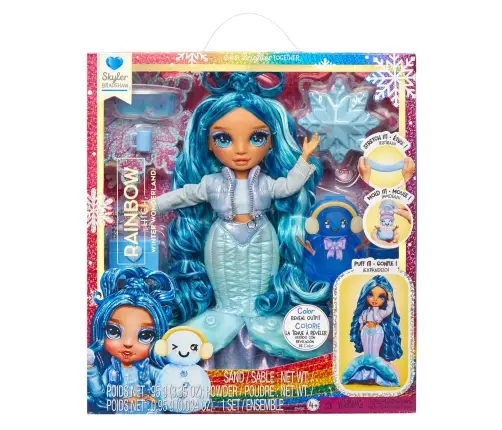 120834-EUC Rainbow High Winter Wonderland Doll- Skyler (Blue)