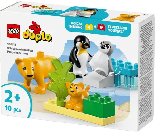 LEGO Duplo Town Rodziny Dzikich Zwierząt: Pingwiny I Lwy 10442