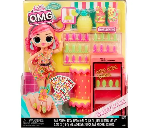503842-EUC L.O.L. Surprise OMG Sweet Nails - Pinky Pops Fruit Shop