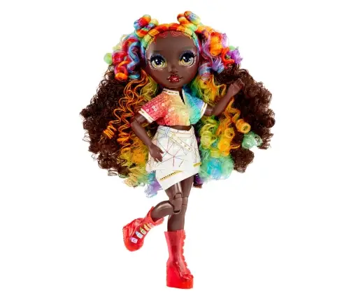 121381-EUC Rainbow High Creative Crystals Fashion Doll- Iris Bow