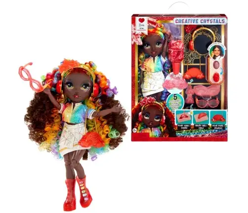 121381-EUC Rainbow High Creative Crystals Fashion Doll- Iris Bow