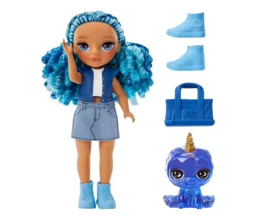 531197-EUC Rainbow High Littles Dolls- Sapphire (Blue)