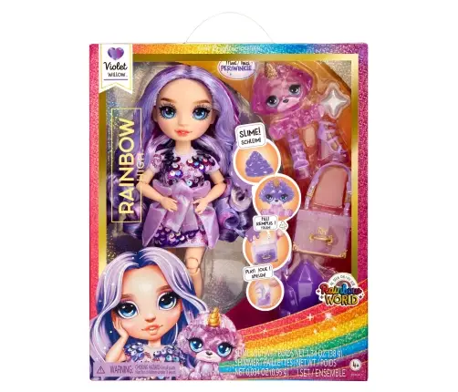 120223-EU Classic Rainbow Fashion Doll- Violet (purple)