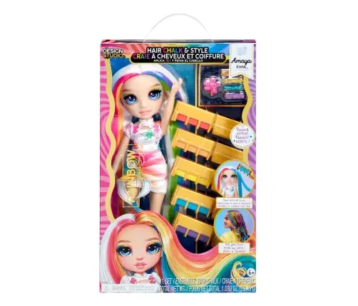 Rainbow High Hair Chalk & Style Doll- Amaya (Rainbow) 526780-EUC