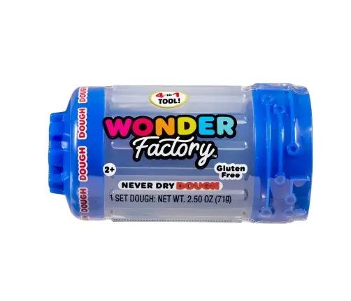 Wonder Factory Never Dry Dough Singles  - Blue 595014