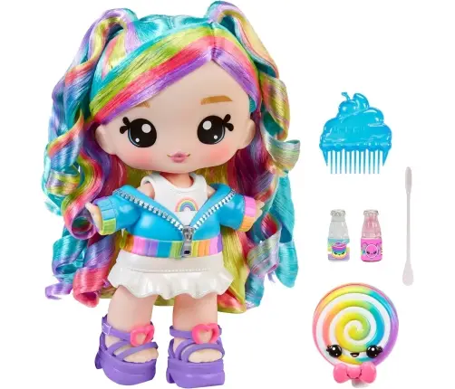 Yummiland Large Doll + Lip Gloss Pet- Rainbow (Skyler Rainbow Belt) 121022