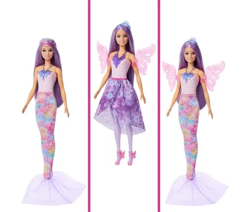Barbie Doll Fairy and Mermaid Playset JCP74