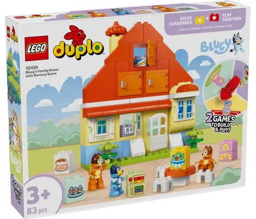 LEGO Duplo Bluey BlueyS Family House With Memory Game 10459