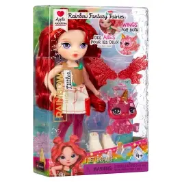 543381-EUC Rainbow High Littles Rainbow Fantasy Fairies Doll- Apple (Red)