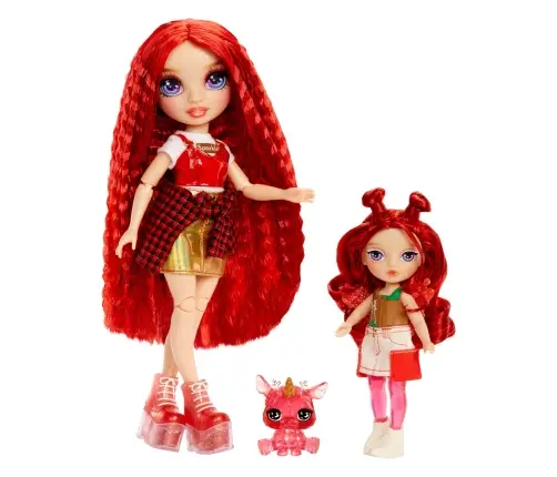 543381-EUC Rainbow High Littles Rainbow Fantasy Fairies Doll- Apple (Red)