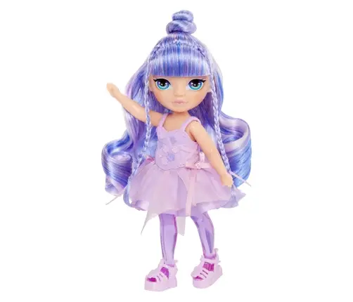 543435-EUC Rainbow High Littles Rainbow Fantasy Fairies Doll- Amethyst (purple)