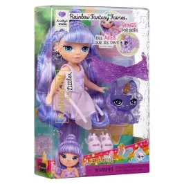 543435-EUC Rainbow High Littles Rainbow Fantasy Fairies Doll- Amethyst (purple)